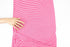 Dark Pink and Off White Narrow Stripe Speckled Knit Jersey Fabric by the yard STK00263R